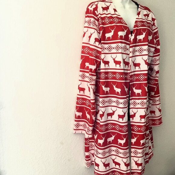 EMILY ROSE REINDEER OPEN FRONT CHRISTMAS CARGIAN LIKE NEW - Picture 5 of 13